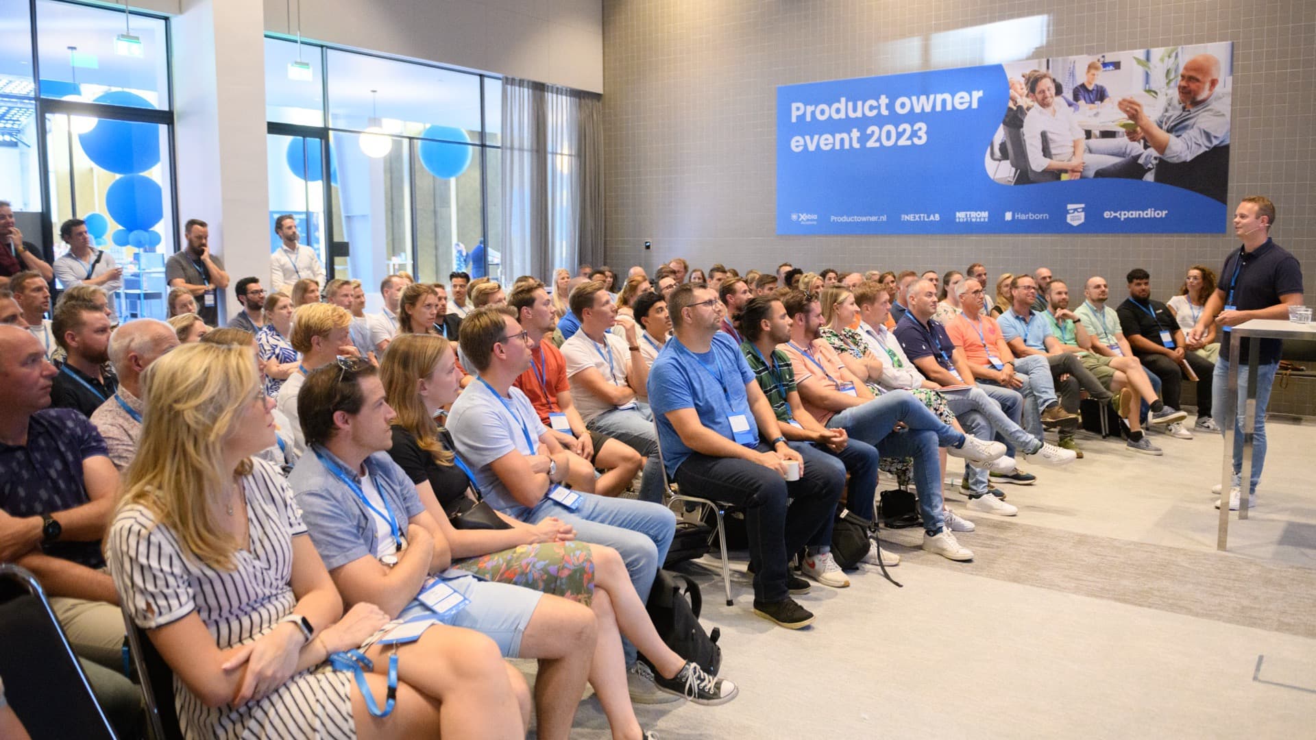 Jeroen Heerema spreekt op Hét Product Owner Event 2023 in WTC Rotterdam
